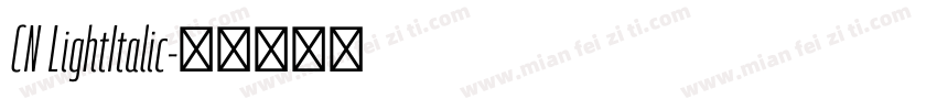 CN LightItalic字体转换